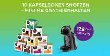 Dolce Gusto: Mini Me Maschine gratis erhalten beim Kauf von 10 Boxen Kapseln
