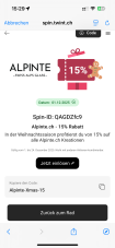 Alpinte Gutschein - 15% Rabatt