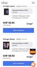 Wingo Swiss Bundle Samsung Galaxy Z Filp 3 128 oder 256gb