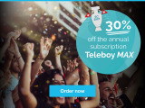 30% auf Teleboy MAX Jahresabo