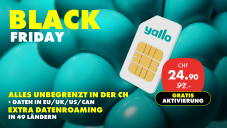 Yallo Black: CH alles inklusive + Roaming in 90 Ländern