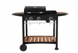 Techmania –  Ohmex Barbecue 3B + Plancha Leistung: 3kW pro Brenner /Gesamtleistung: 9,0kW