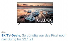 Samsung 8K 75″ für 1’999.- inkl. One Connect Box