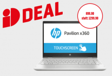 14″ HP Pavilion x360 14-cd0807nz, i7-8550U, 8GB RAM, 256GB SSD, GeForce MX 130 bei interdiscount im Tagesdeal für 889.- CHF