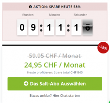 Salt Smart Swiss mit 58% Rabatt auf handy-abovergleich