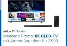 75″ 8K TV mit Dolby Atmos Soundbar bei digitec