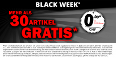 Black Week bei Vedia- mehr als 30 verschiedene „Gratis“-Artikel