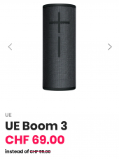 UE BOOM 3 Schwarz Bestpreis bei 123mobile