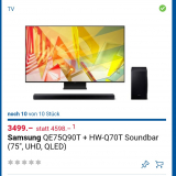 SAMSUNG 75Q90T und 85Q80T mit kostenloser Atmos Soundbar