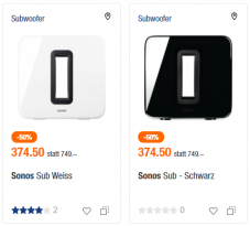 Sonos Sub Gen 2 / 50% Rabatt
