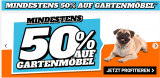 mind. 50% auf Gartenmöbel bei LIPO