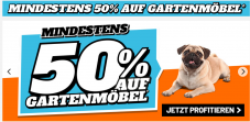 mind. 50% auf Gartenmöbel bei LIPO