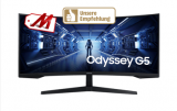 SAMSUNG Odyssey G5 LC34G55TWWR Gaming Monitor (34 „, UWQHD, 165 Hz, Schwarz)