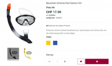 Beuchat Schnorchel Senior Kit (Maske + Schnorchel)