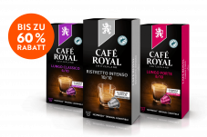 Café Royal: bis zu 60% Rabatt auf Kapseln mit kürzerem Mindesthaltbarkeitsdatum