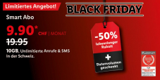 Black Friday - Lidl Plus Smart Abo für 9.90.-/ Monat (CH 10GB, unlim. Anrufe & SMS, Salt-Netz)