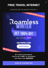 Zusätzliches Gratisguthaben Roamless eSim