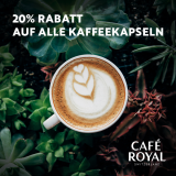 20% Rabatt auf alle Kaffeekapseln bei Café Royal!