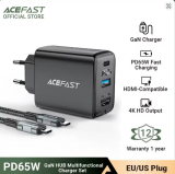 ACEFAST Tragbares GaN 65W Schnellladegerät 4K/60Hz HDMI-kompatible TV-Dockingstation für Switch 3Ports Typ C QC3.0