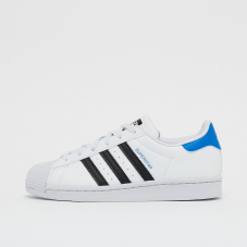 Adidas Superstar Sneaker in Damen Grössen (36 bis 38 2/3) für CHF 40.- in weiss/schwarz/blau