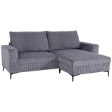 Schlichtes Ecksofa Toffee mit Cord-Stoff bei LIPO inkl. Lieferung in die Wohnung