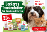 Fressnapf: 20% Rabatt auf Trockenfutter für Hund & Katze