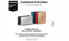 Cashback auf ausgewählte Samsung SSDs