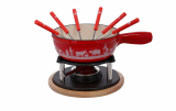 Rotel Käsefondue F0510 6 Per. Gusseisen – rot