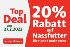 Fressnapf: 20% Rabatt auf Nassfutter - kombinierbar mit Gutscheinen