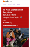 Zalando 15% Rabatt auf ausgewählte Styles ohne MBW