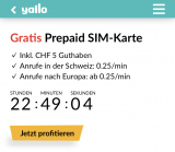 Gratis Prepaid Karte von yallo
