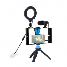PULUZ Videoleuchte Vlogging Set 4 in 1 (inkl. Mikrofon, LED-Ringlicht, Stativ u.v.m.) bei Interdiscount