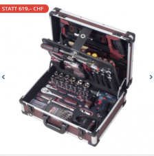 Kraftwerk Werkzeugkoffer 264-teilig inkl. Bosch Akku-Bohrschrauber GSR 12V bei microspot