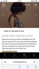 bei Holmesplace: 22 Tage trainieren/wellnessen für 22.-