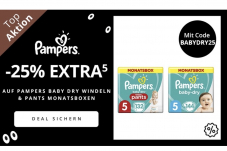 25% auf Pampers Baby Dry bei windeln.ch