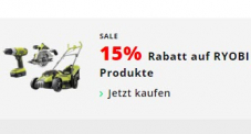 15% auf das RYOBI Sortiment bei microspot.ch