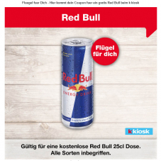 Gratis Red Bull bei K Kiosk