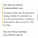 Galaxus mobile CH unlimitiert für CHF 19.-/Monat