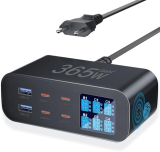 YSYFAD 365W USB C Ladegerät Mehrfach mit LED Anzeige, YSYFAD 6-Port GAN USB Ladestation PD USBC