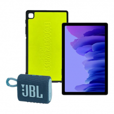 Budget-Tablet Samsung Galaxy Tab A7 3/32GB + JBL Go 3 Bluetooth-Lautsprecher + Schwiizergoofe Hülle bei Interdiscount