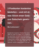 Gratis Postkarten bestellen und Galaxus Gutschein Gewinnspiel