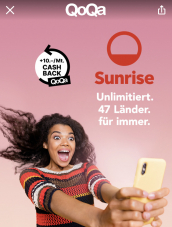 Das QoQa Sunrise Abo ist zurück!