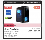 Acer Predator Gaming-PC Orion 3000 in der Twint App für nur 1699.-