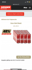 24 Cola Dosen bei Denner für 9.95 CHF