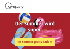 (Für alle unter 26) GRATIS in diverse Badis im 2022 bei Anforderung einer unverbindlichen Sympany Offerte