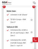 Mobile Abo CH+EUROPE alles unlimitiert. Ohne Mindestdauer. 50% Rabatt 2 Jahre