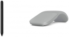 Microsoft Surface Pen, schwarz + Surface Arc Maus, silber bei Amazon