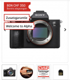 Sony Alpha 7III body für 1399.90 - 200 Cahback = 1199.90