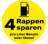 Jeden Monat neuer Coop Pronto Tankgutschein 4 Rp. / Liter Rabatt in der Supercard App