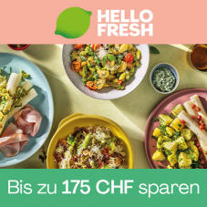 Bis zu 175 CHF Rabatt auf 4 HelloFresh Kochboxen – inklusive kostenloser Versand der 1. Kochbox